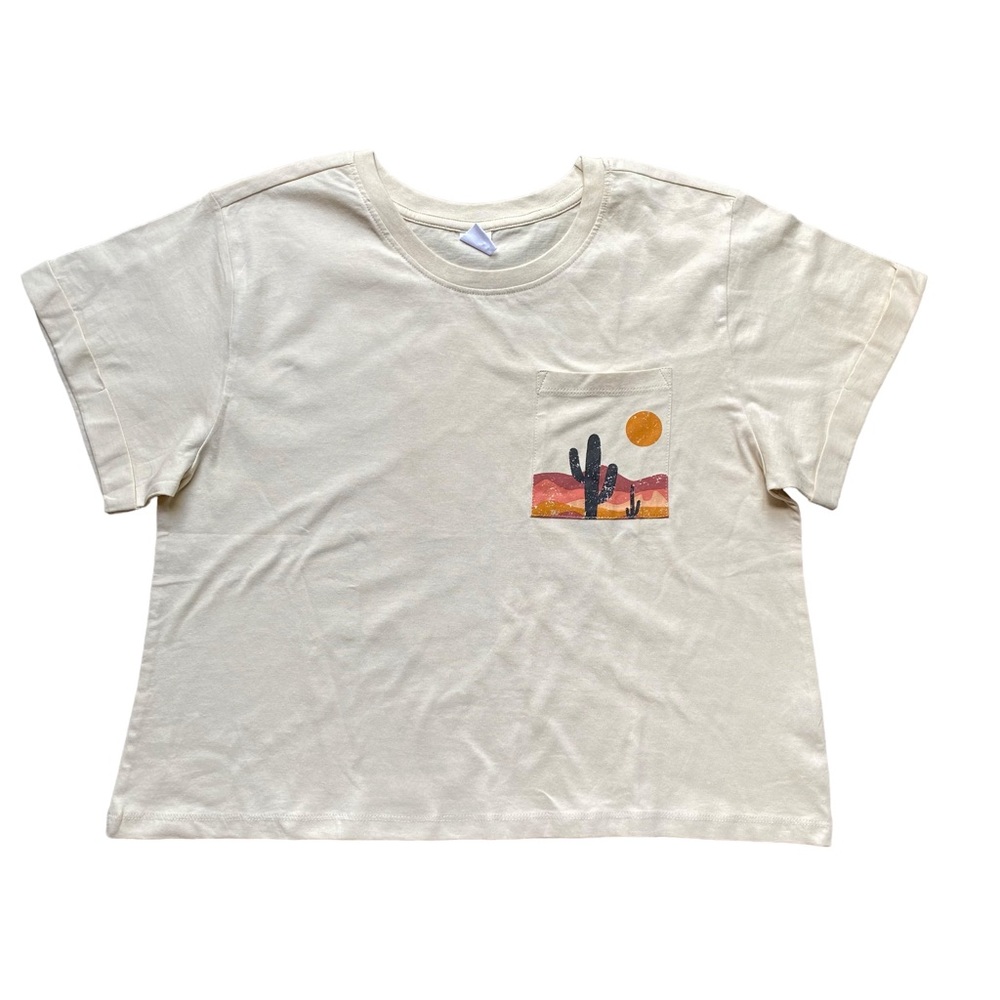 NWOT - Electric Pink “Follow Your Heart” Crop T-shirt